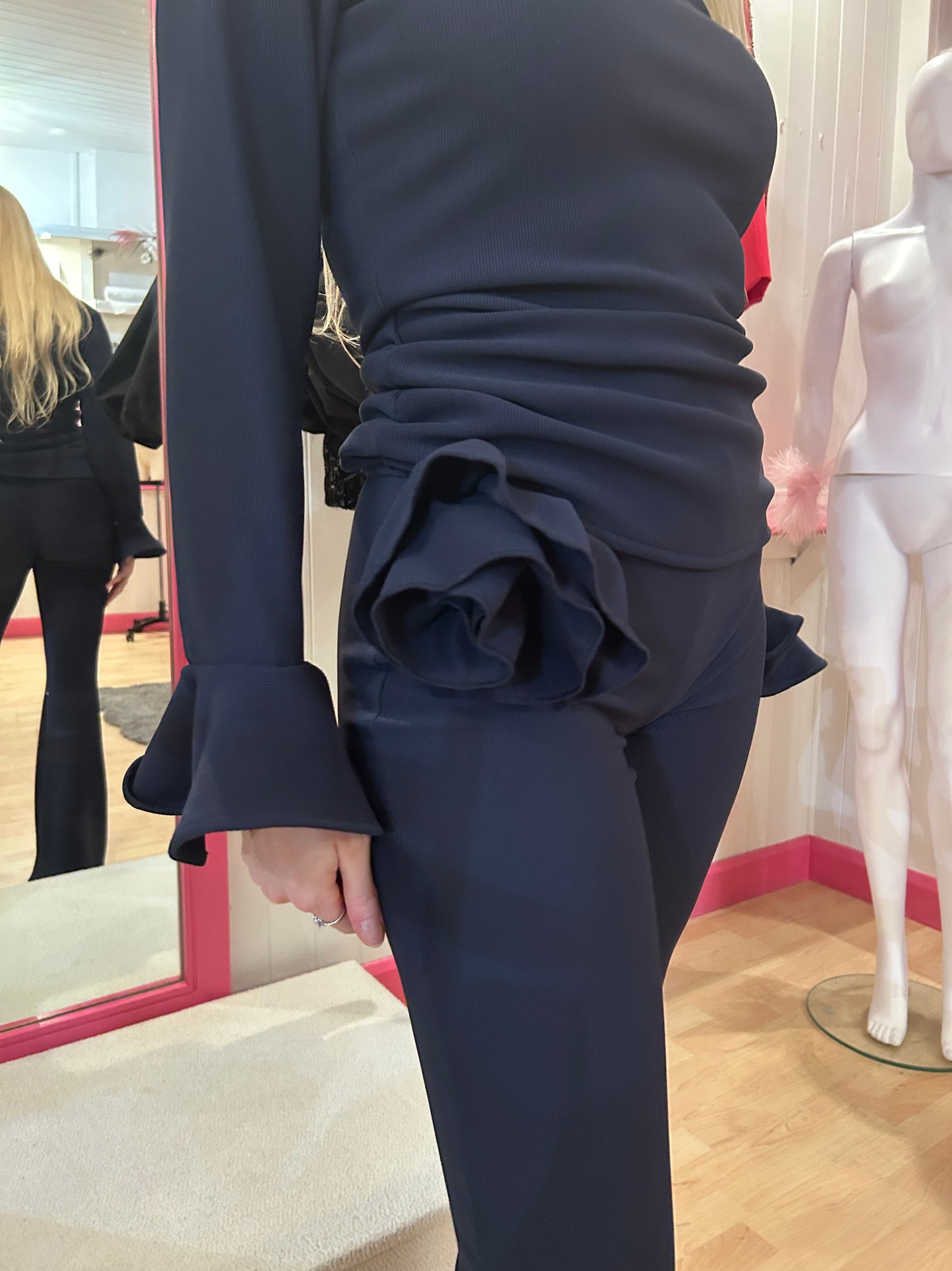NAVY BLUE RIBBED LOUNGEWEAR