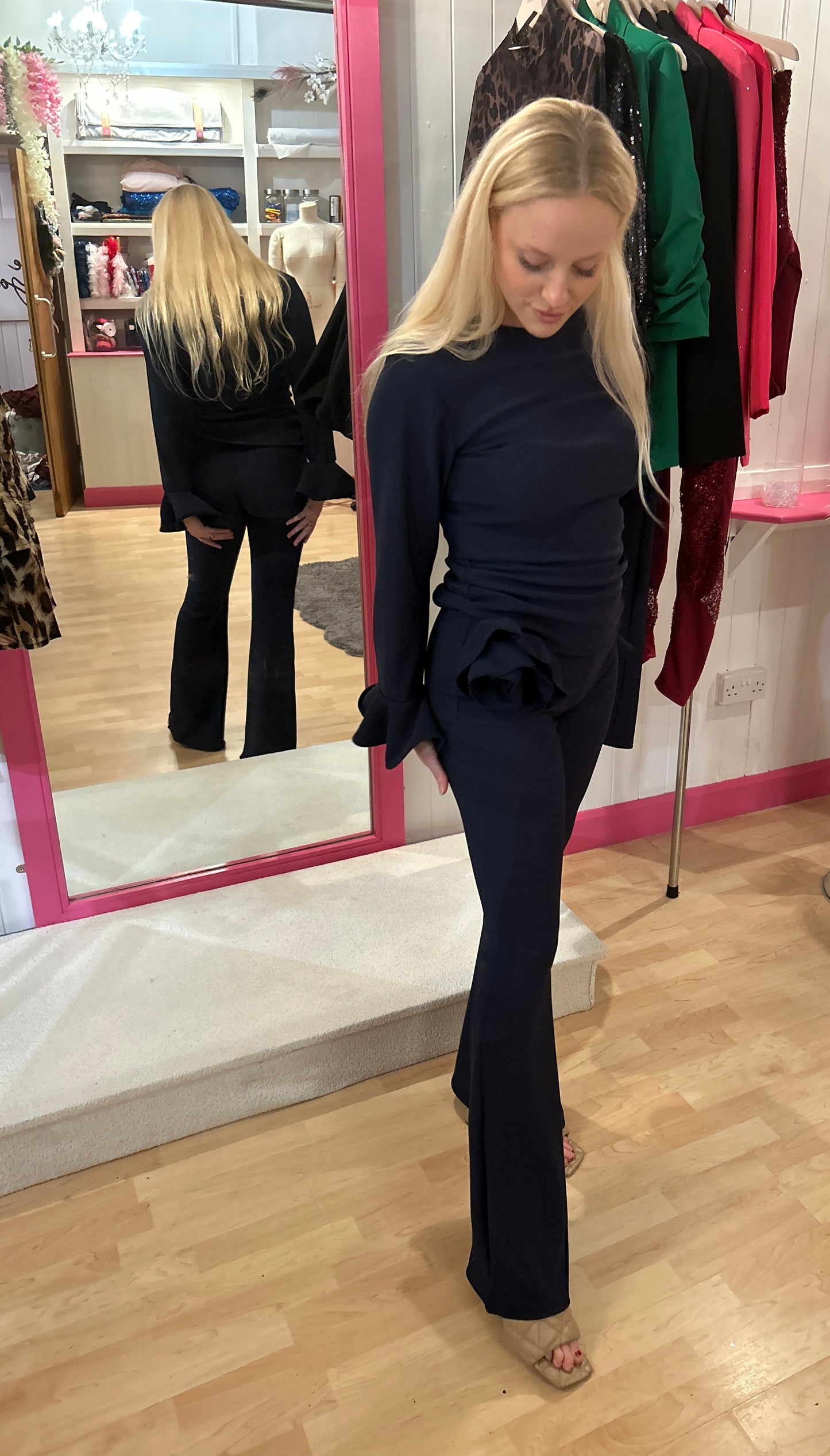 NAVY BLUE RIBBED LOUNGEWEAR