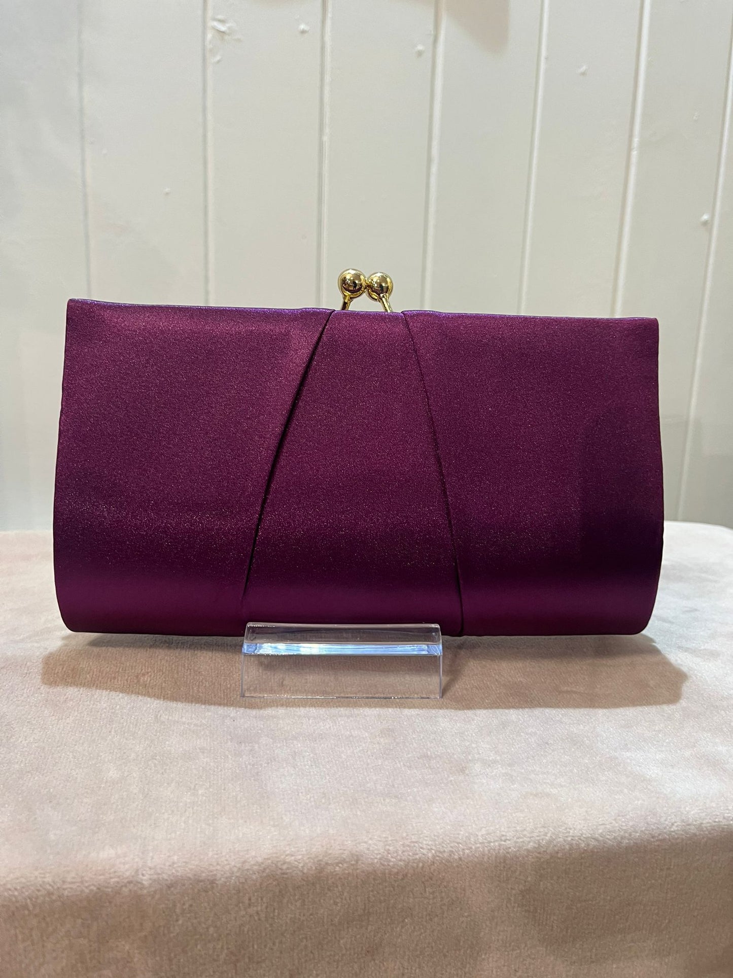 Purple clutch bag