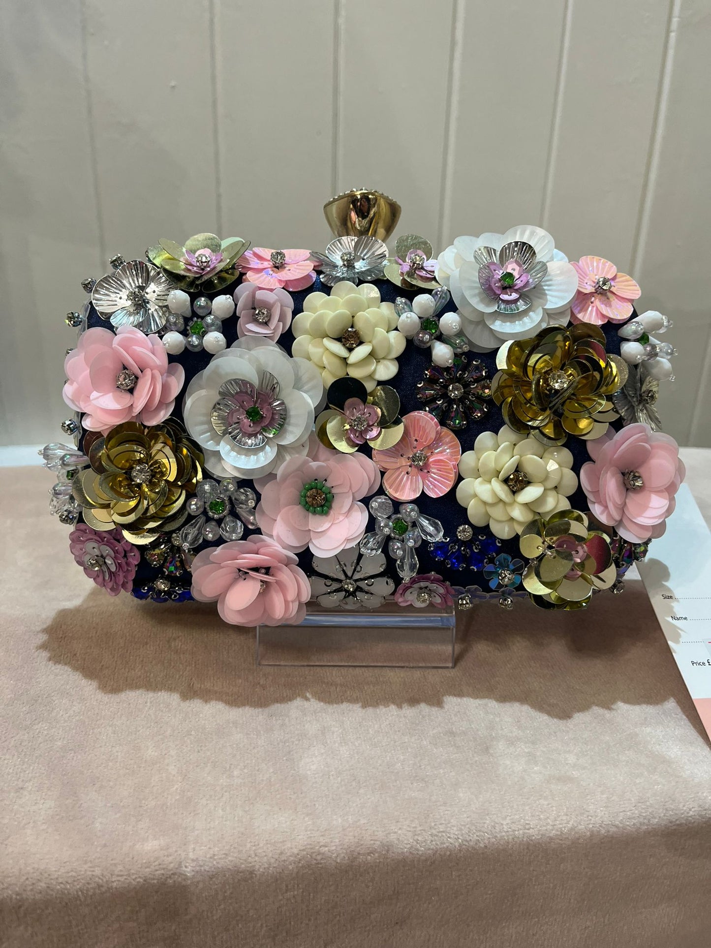 Floral clutch bag