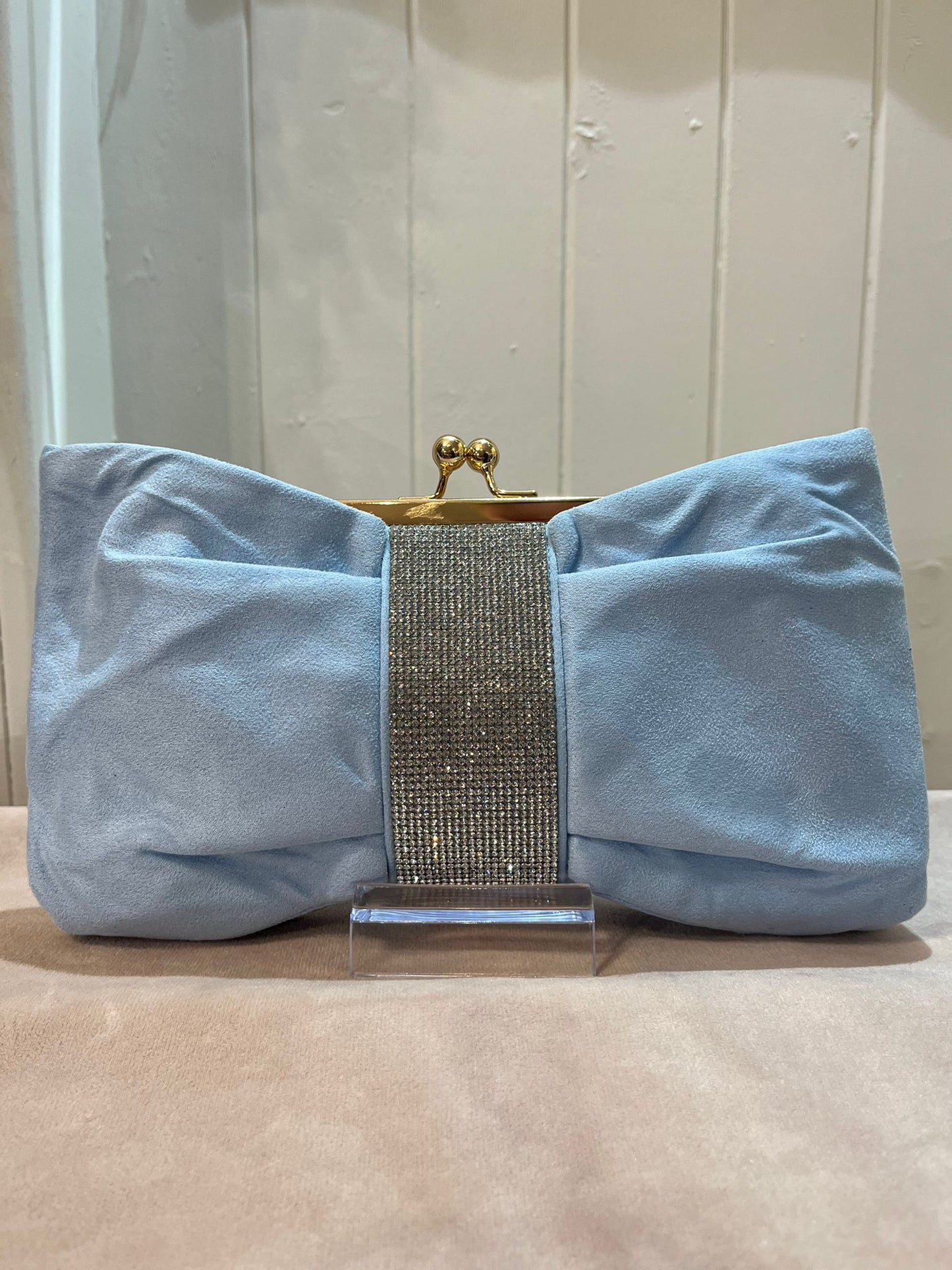 Blue clutch bag