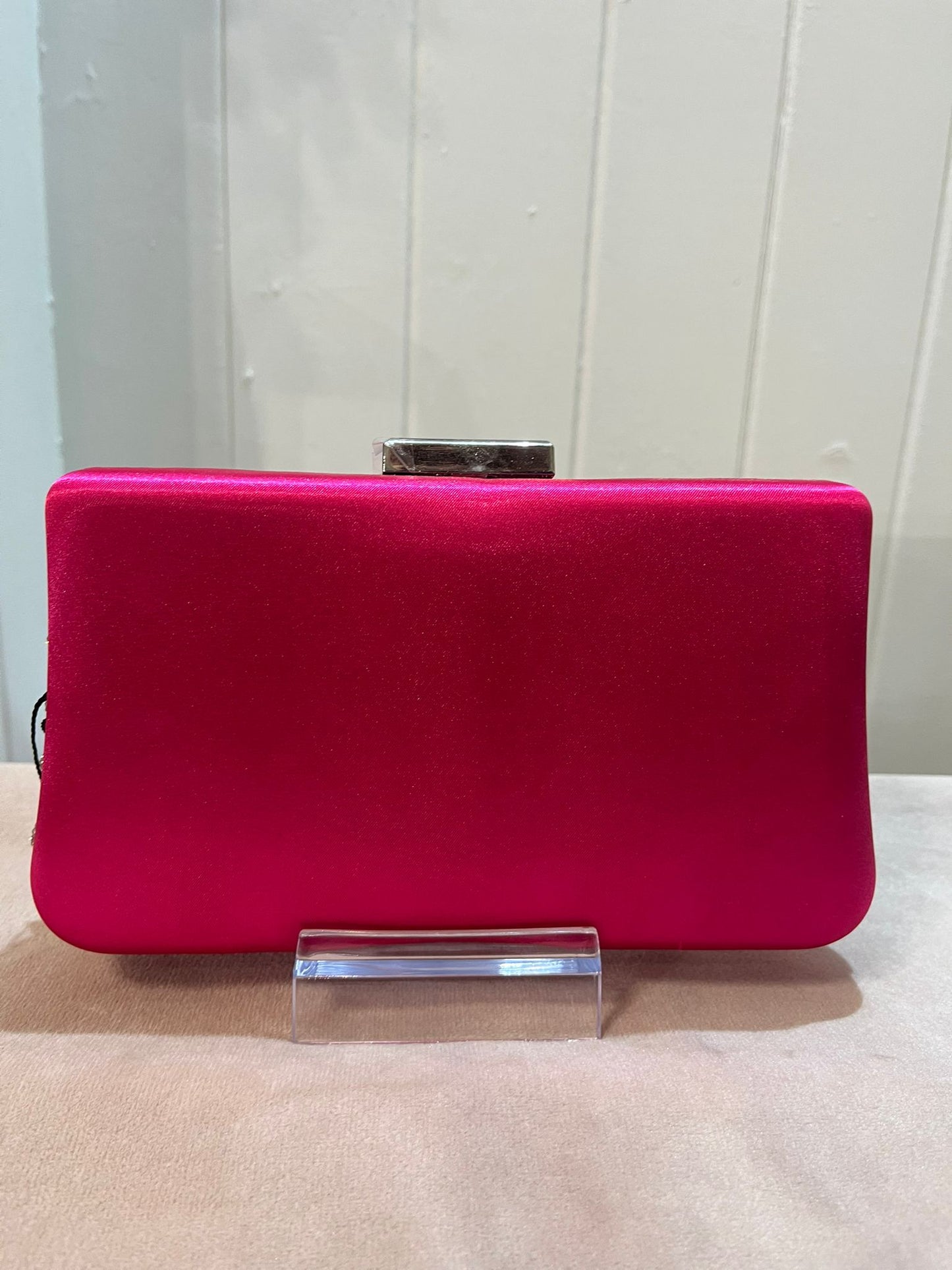 Pink clutch bag