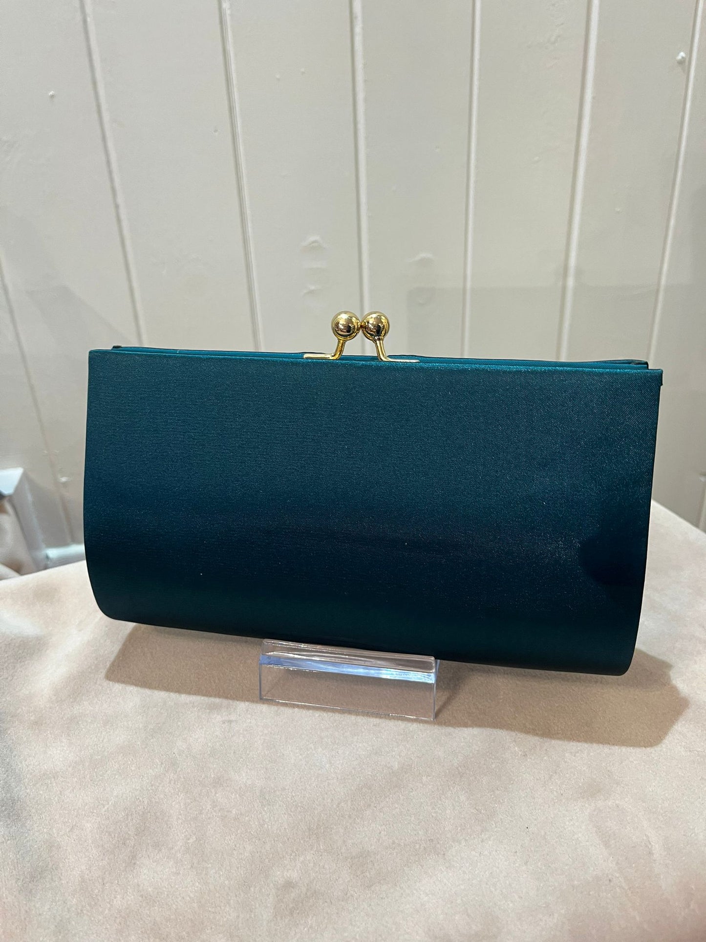 Teal clutch bag