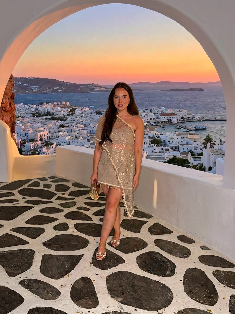 The Mykonos Sequin Shell Three Piece