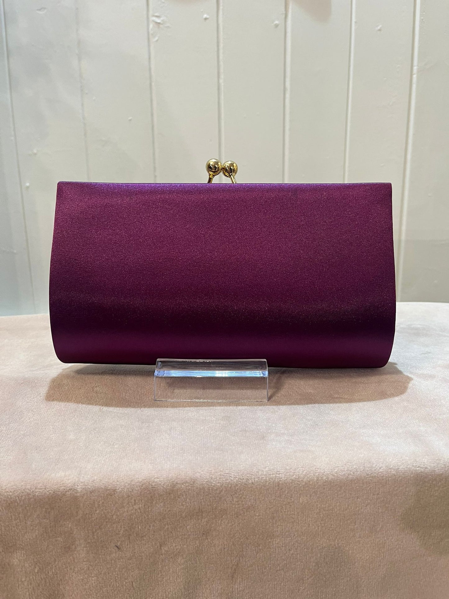 Purple clutch bag