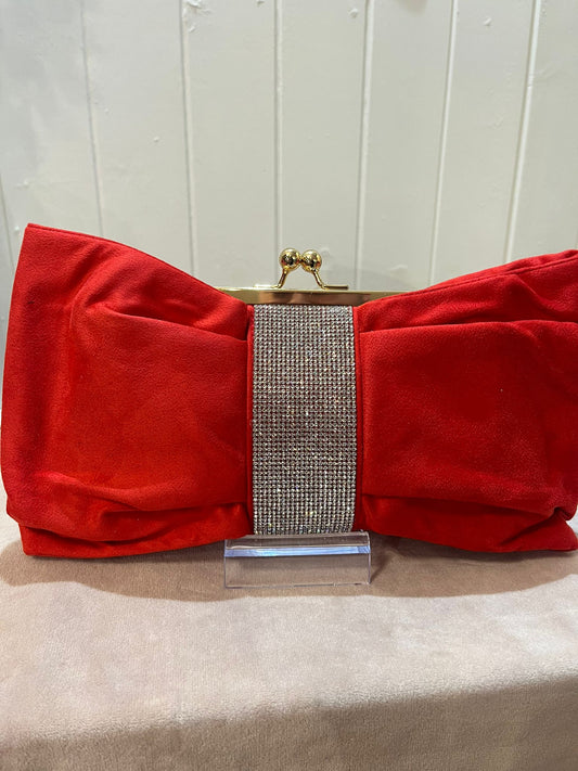 Red clutch bag