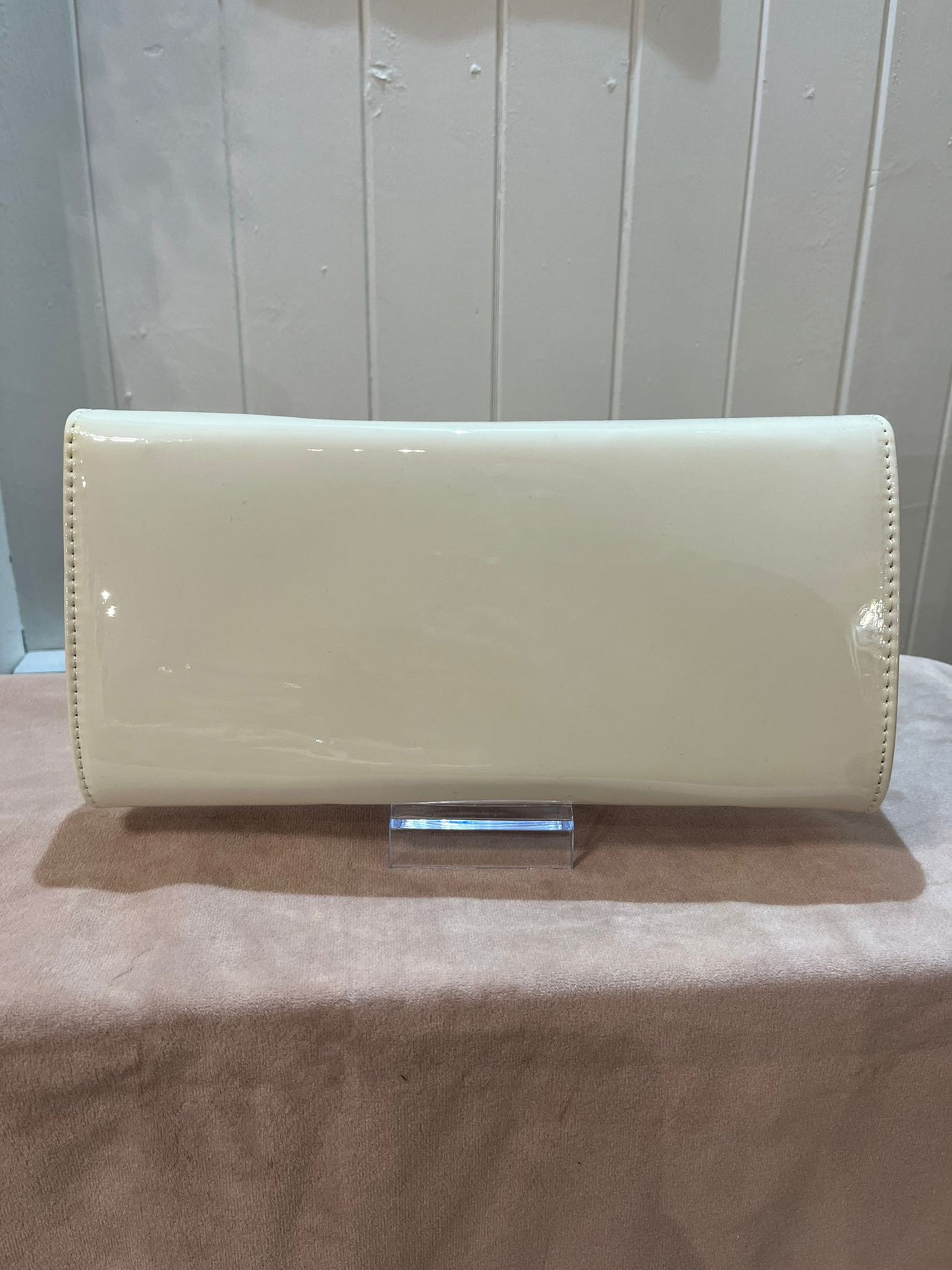 White clutch bag