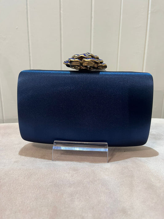 Navy blue clutch bag