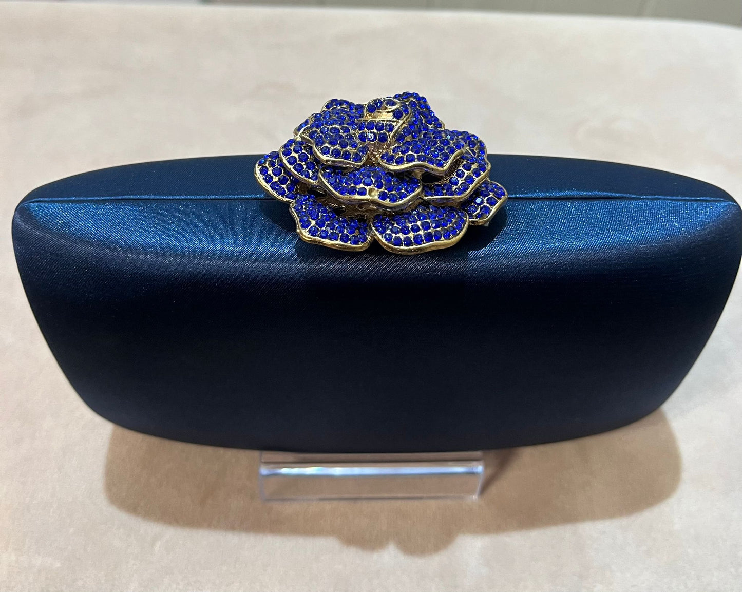 Navy blue clutch bag