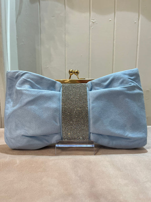 Blue clutch bag