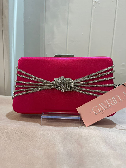 Pink clutch bag