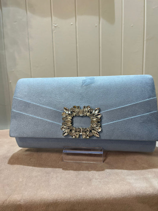Blue clutch bag