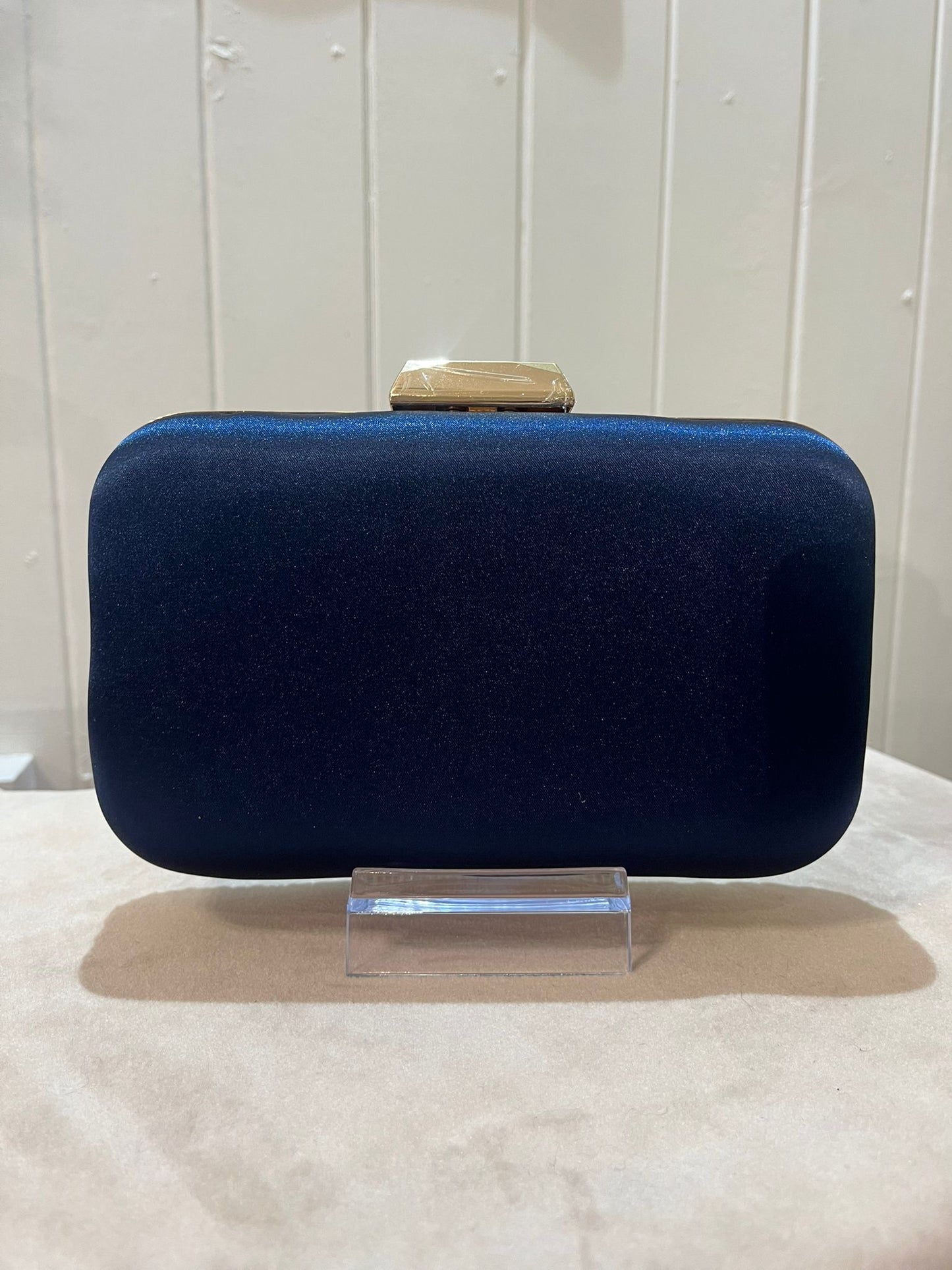 Blue clutch bag