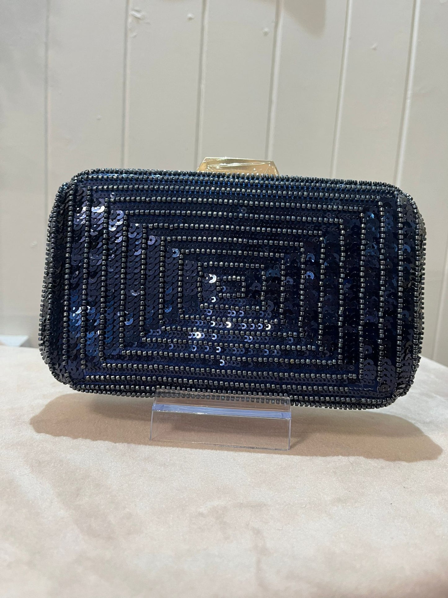 Blue clutch bag