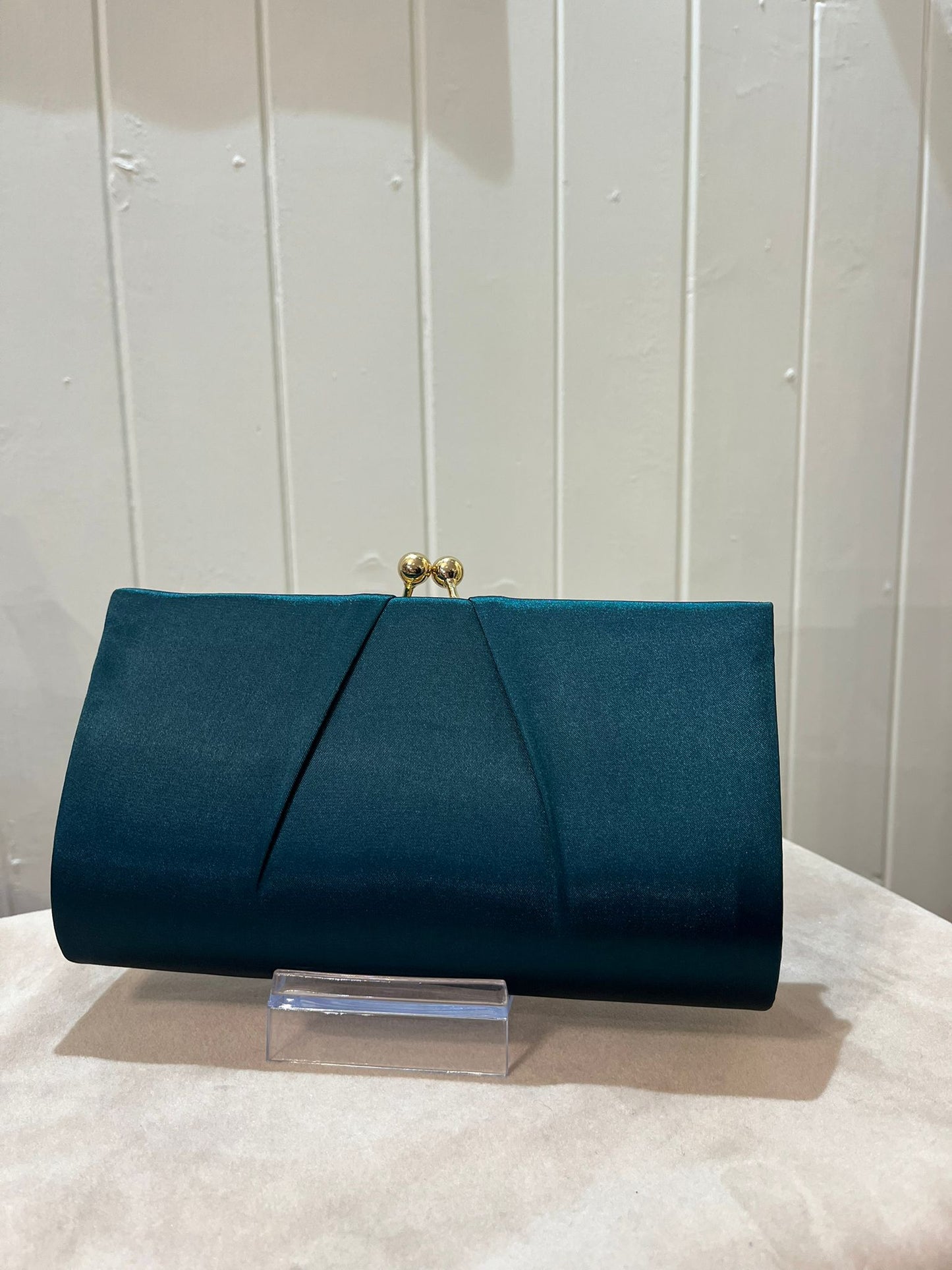 Teal clutch bag