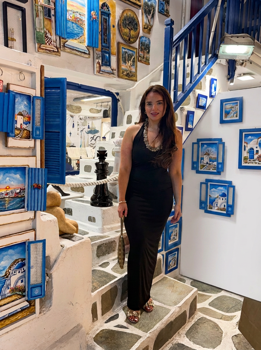 The Santorini Shell Maxi Dress